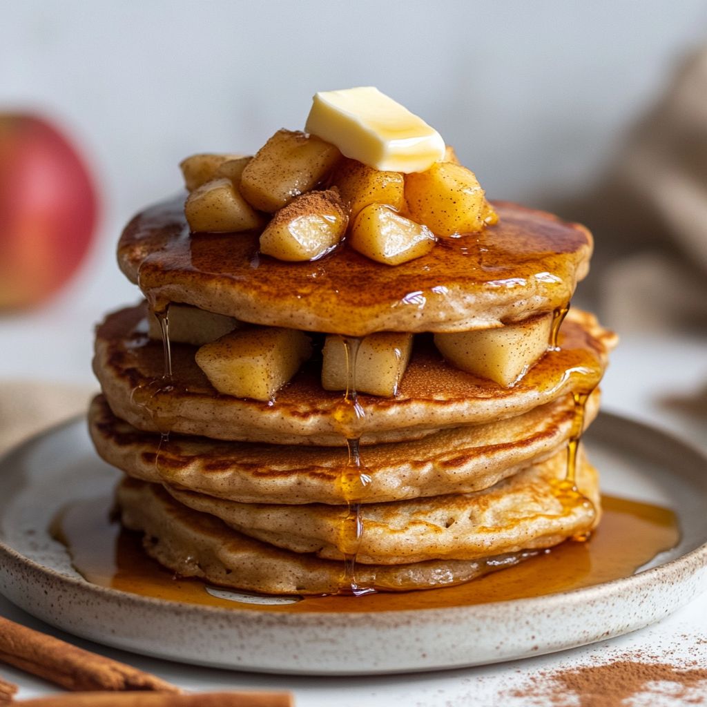 Cinnamon Apple Pancakes with Maple Glaze
