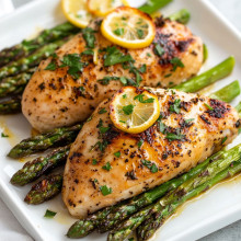  Sheet Pan Lemon Chicken and Asparagus 