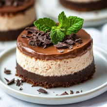 Mint Chocolate Mini Cheesecake
