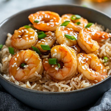 One-Pot Honey Garlic Shrimp and Rice