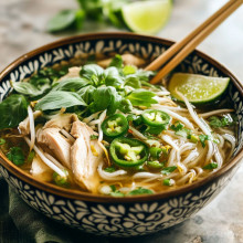 Fast Vietnamese Pho with Chicken