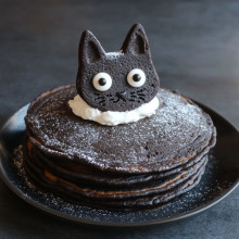Black Cat Halloween Pancakes