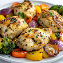 Sheet Pan Lemon Garlic Chicken and Veggies