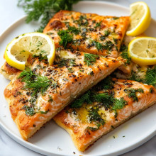  Lemon Herb Salmon Flatbread 