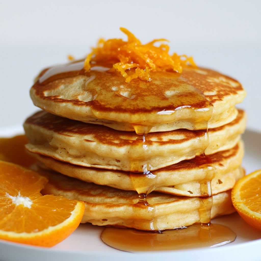 Quick Pancakes with Orange Zest