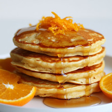 Quick Pancakes with Orange Zest