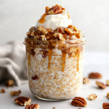 Pecan Pie Overnight Oats in a Jar