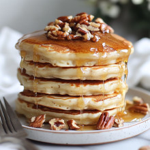  Maple Glazed Pecan Pancakes 
