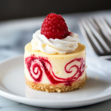 Raspberry Swirl Mini Cheesecake