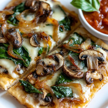 Mushroom, Spinach & Caramelized Onion Flatbread