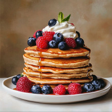 Almond Flour Pancakes with Fresh Berries