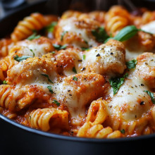 One-Pot Cheesy Chicken Parmesan Pasta
