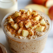  Peanut Butter Apple Cinnamon Overnight Oats 