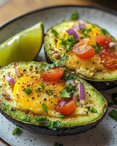 Delicious Baked Avocado Eggs