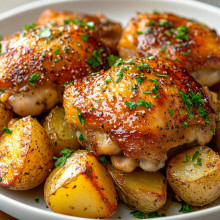 Honey Mustard Chicken with Roasted Potatoes