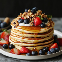  Yogurt & Granola Pancakes 