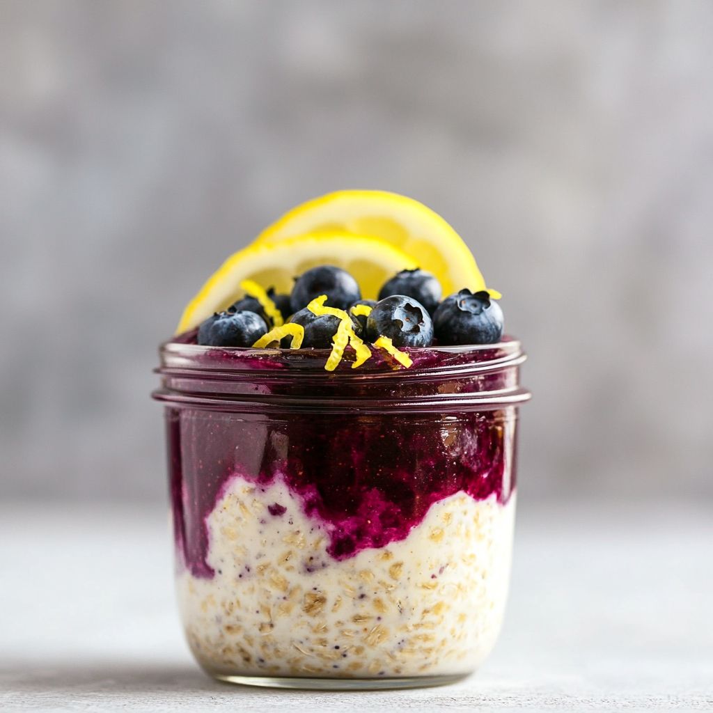 Blueberry Lemon Swirl Overnight Oats