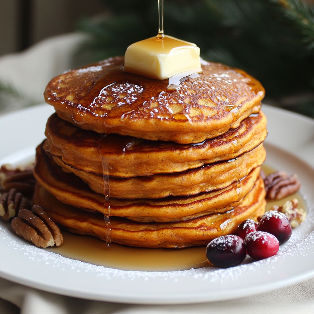 Thanksgiving Sweet Potato Pancakes