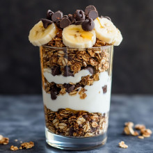  Choco-Banana Granola Parfait 