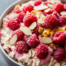 Raspberry Almond Overnight Oats