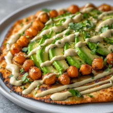  Roasted Chickpea & Avocado Flatbread 