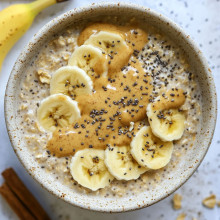 Peanut Butter Banana Overnight Oats