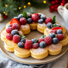Christmas Wreath Pancakes