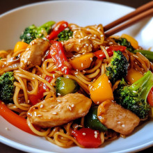 Chicken and Veggie Stir-Fry Noodles