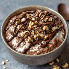  Chocolate Walnut Brownie Overnight Oats 