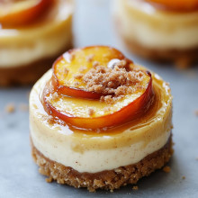 Peach Cobbler Mini Cheesecake