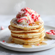 Candy Cane Swirl Pancakes