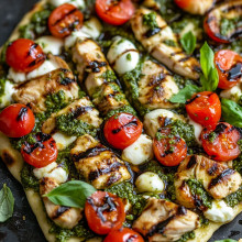 Grilled Chicken Pesto Flatbread
