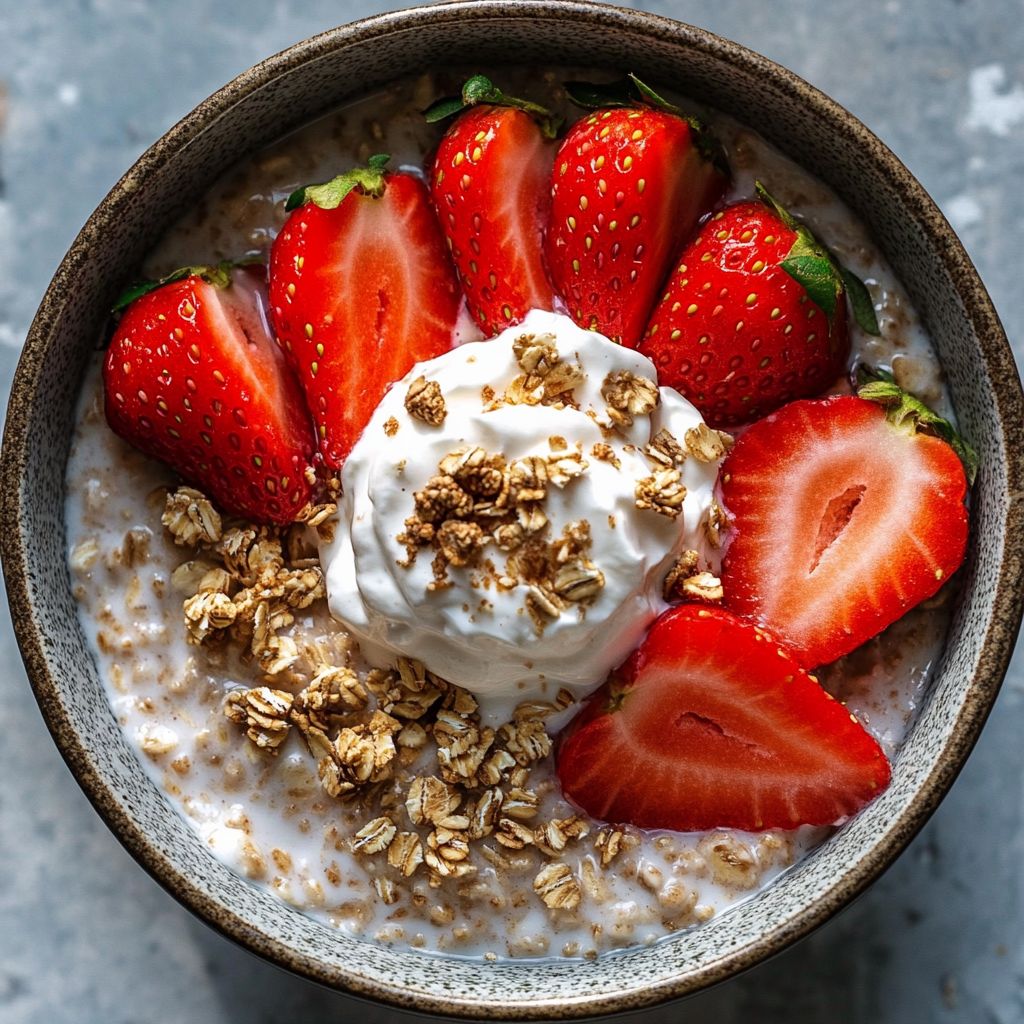 Strawberry Shortcake Overnight Oats