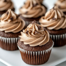 Mini Chocolate Cupcakes with Frosting