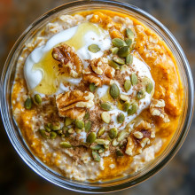  Pumpkin Spice Walnut Overnight Oats 