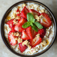 Strawberry Shortcake Overnight Oats