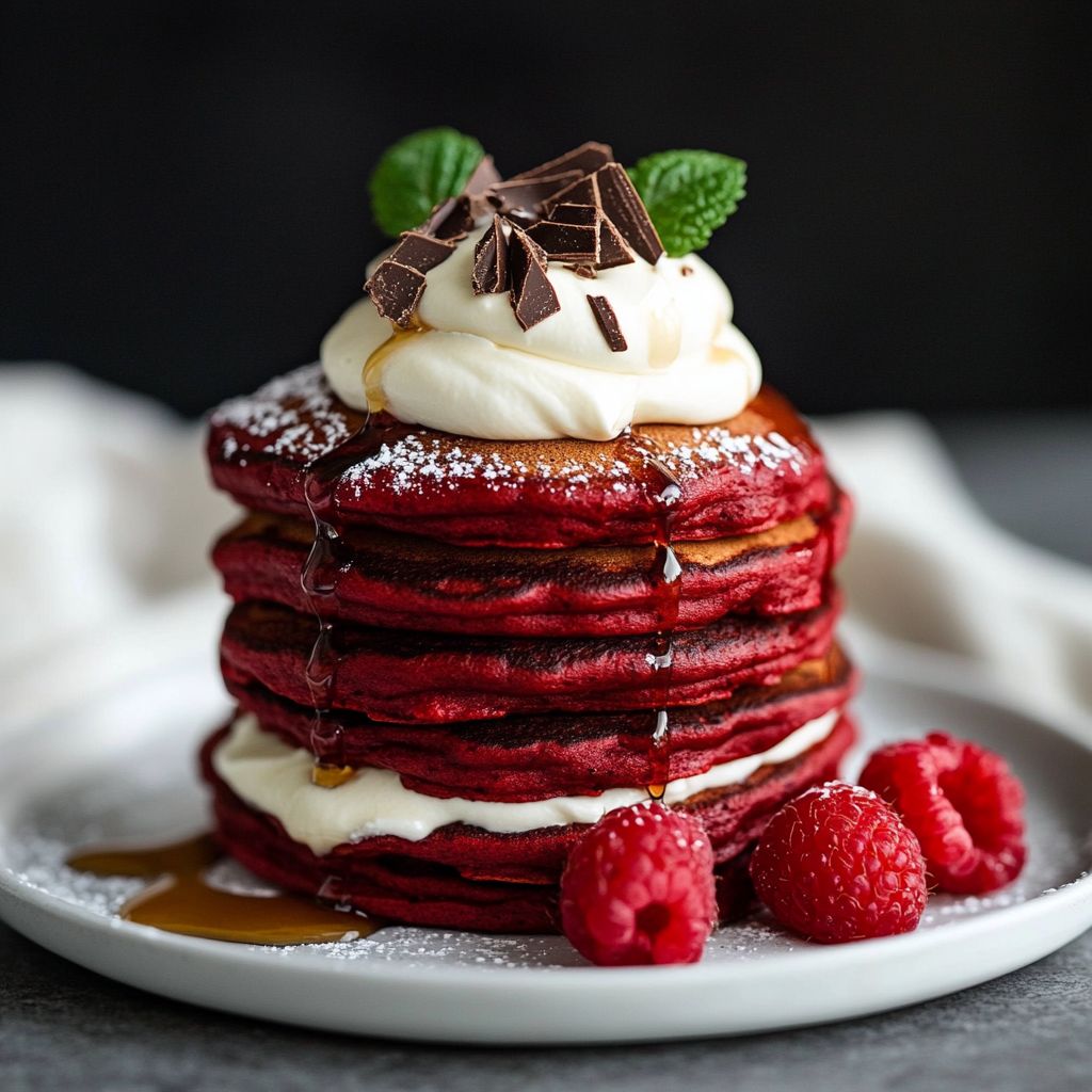 Valentine’s Day Red Velvet Pancakes