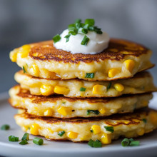 Corn and Cheddar Savory Pancakes