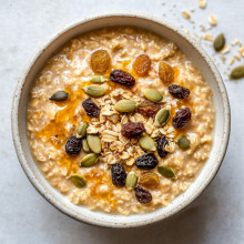 Pumpkin Seed Cinnamon Overnight Oats
