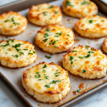 Cheesy Cauliflower Bread Rounds
