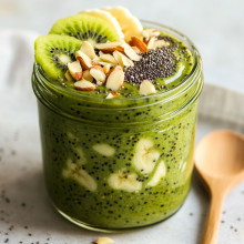 Frankenstein Matcha Protein Overnight Oats
