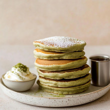 Vegan Matcha Green Tea Pancakes