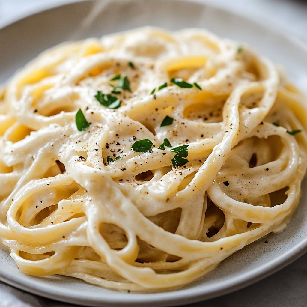 Santa’s Favorite Creamy Alfredo Pasta