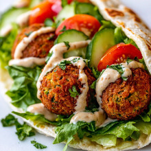 Quick Falafel Wrap with Tahini Sauce