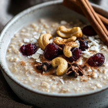 Christmas Cashew Nutmeg Overnight Oats