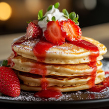 Sweet Strawberry Swirl Pancakes for Breakfast Fun