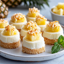 Pineapple Coconut Mini Cheesecake