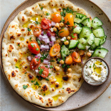 Mediterranean Chickpea Flatbread