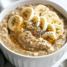 Sunflower Butter Banana Overnight Oats 
