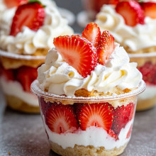 Creamy Strawberry Shortcake Cups